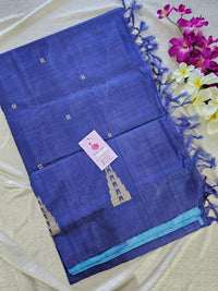 Sky Blue with Navy Blue Pallu Handwoven Chinnalampattu Saree