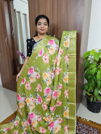 Silk Georgette Saree - Green