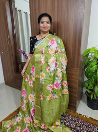 Silk Georgette Saree - Green