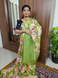 Silk Georgette Saree - Green