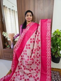 Bhagalpuri Silk Viscous with Sequence Weaving Pallu - Pink