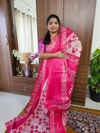 Bhagalpuri Silk Viscous with Sequence Weaving Pallu - Pink