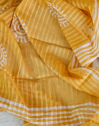 Soft Cotton Unstitched Suit - Yellow