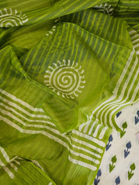 Soft Cotton Unstitched Suit - Green