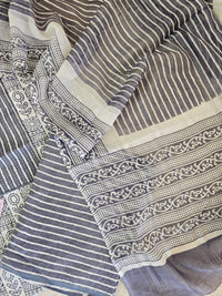 Soft Cotton Unstitched Suit - Grey