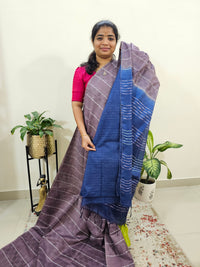 Bhagalpuri Silk Viscous - Dark Purple with Blue