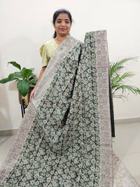 Semi Tussar with Digital Printed Saree - Green