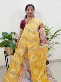 Bhagalpuri Silk with Digital Prints - Yellow