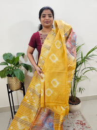 Bhagalpuri Silk with Digital Prints - Yellow