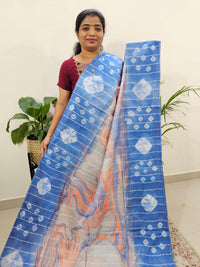 Bhagalpuri Silk with Digital Prints - Blue