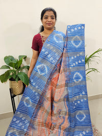 Bhagalpuri Silk with Digital Prints - Blue