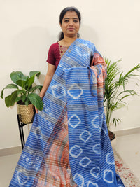 Bhagalpuri Silk with Digital Prints - Blue