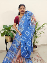 Bhagalpuri Silk with Digital Prints - Blue
