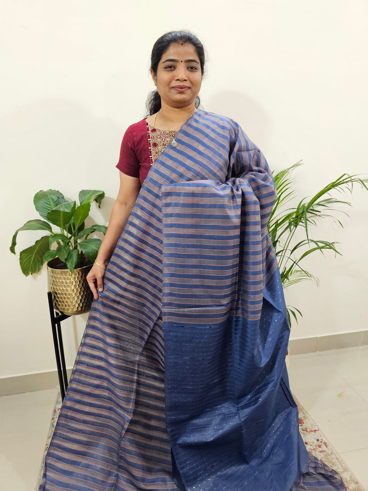 Bhagalpuri Silk Viscous - Blue