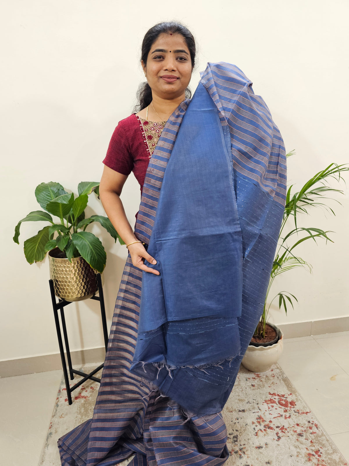 Bhagalpuri Silk Viscous - Blue