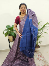 Bhagalpuri Silk Viscous - Grape with Blue