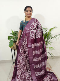 Bhagalpuri Batik Print - Wine