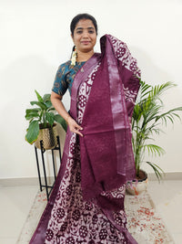 Bhagalpuri Batik Print - Wine