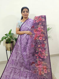 Semi Super Net Kota Saree - Purple