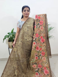 Semi Super Net Kota Saree - Mehndi Green
