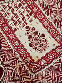 Soft Cotton Unstitched Salwar - Maroon
