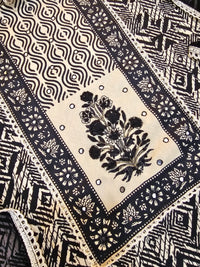 Soft Cotton Unstitched Salwar - Black