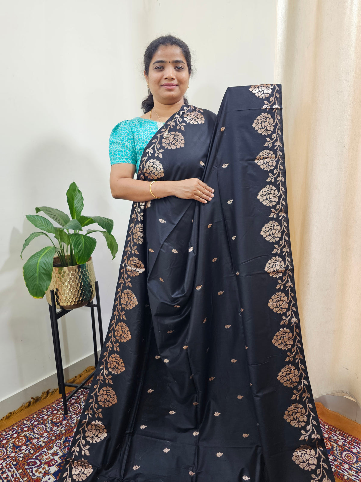 Semi Soft Silk Saree - Black
