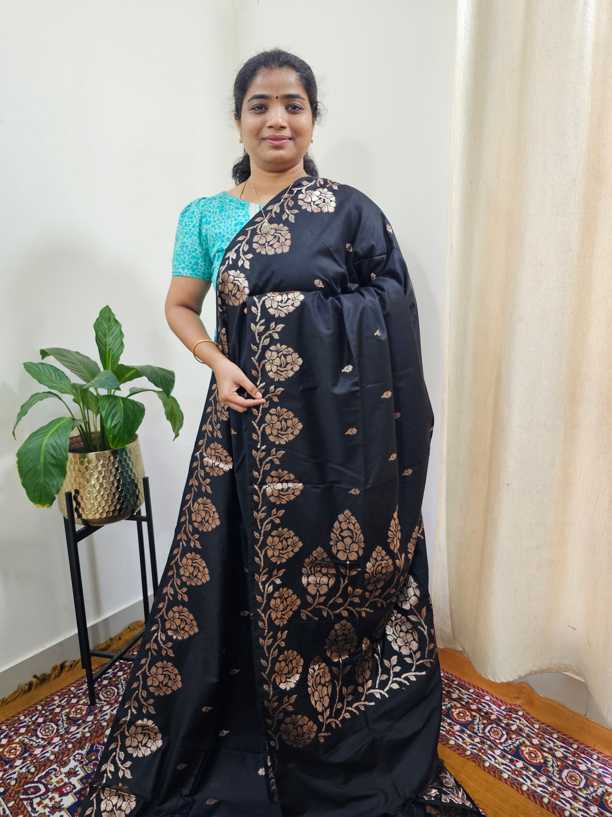 Semi Soft Silk Saree - Black