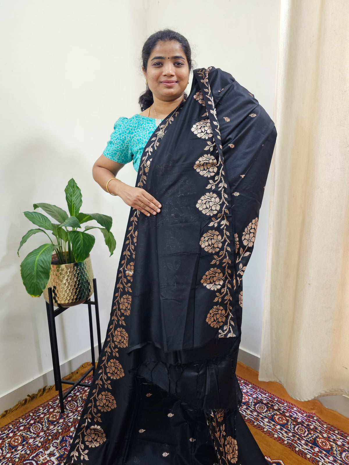 Semi Soft Silk Saree - Black