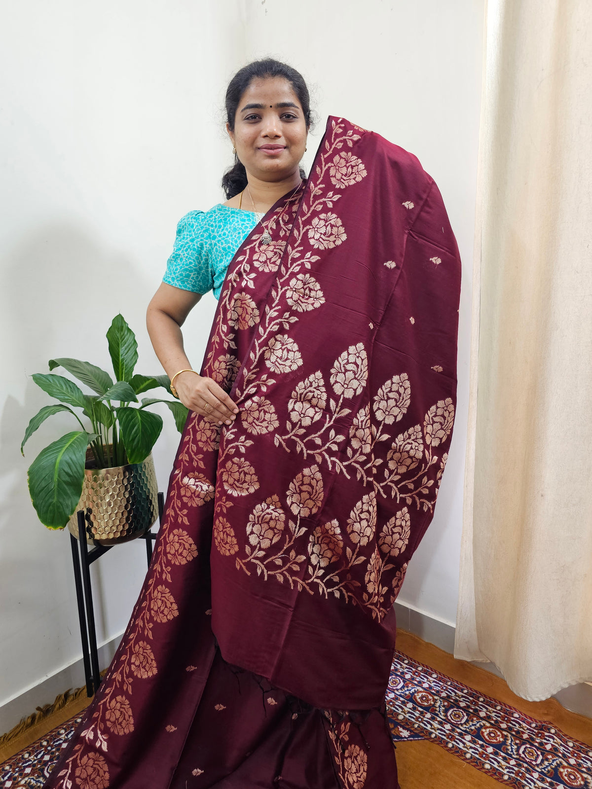 Semi Soft Silk Saree - Maroon