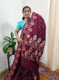 Semi Soft Silk Saree - Maroon