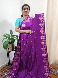 Semi Soft Silk Saree - Magenta Pink