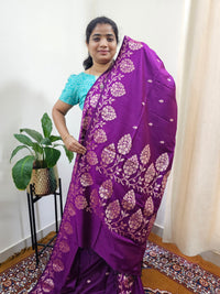 Semi Soft Silk Saree - Magenta Pink