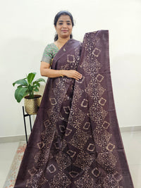 Bhagalpuri Batik Print - Coffee Brown with Brown