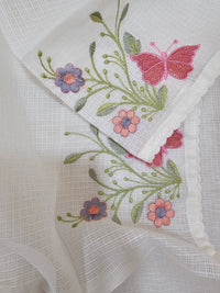 Semi Tussar Kota Unstitched Salwar - White