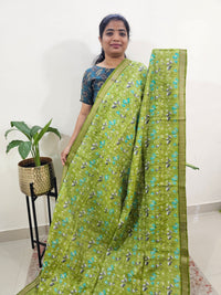 Tussar by Cotton Kalamkari- Green