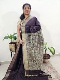 Soft Semi Raw Silk - Dark Purple