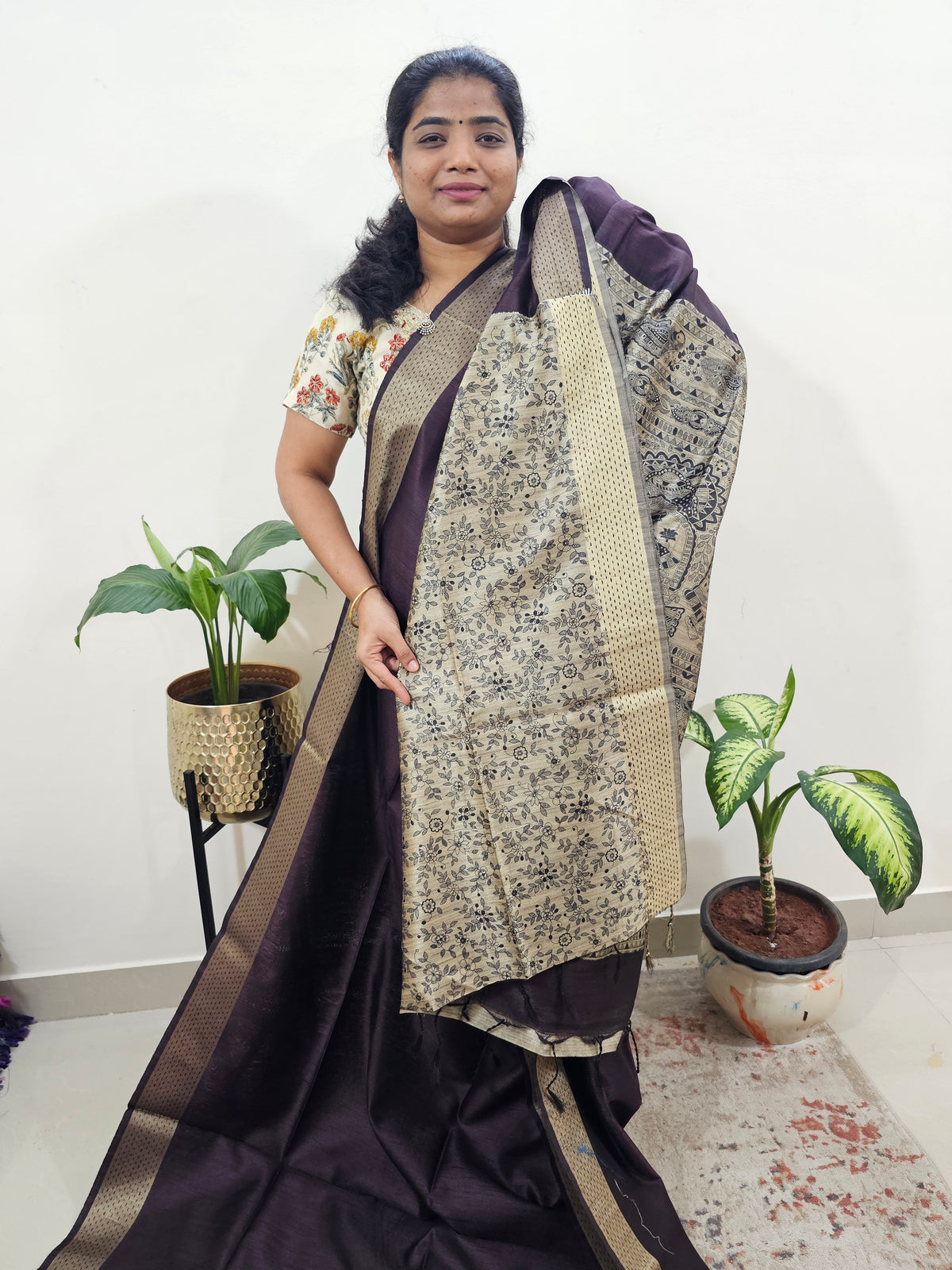 Soft Semi Raw Silk - Dark Purple