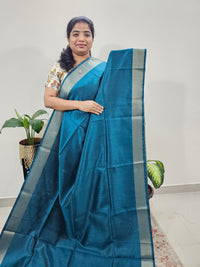 Soft Semi Raw Silk - Peacock Blue