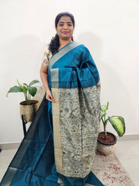 Soft Semi Raw Silk - Peacock Blue