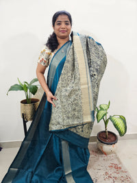 Soft Semi Raw Silk - Peacock Blue