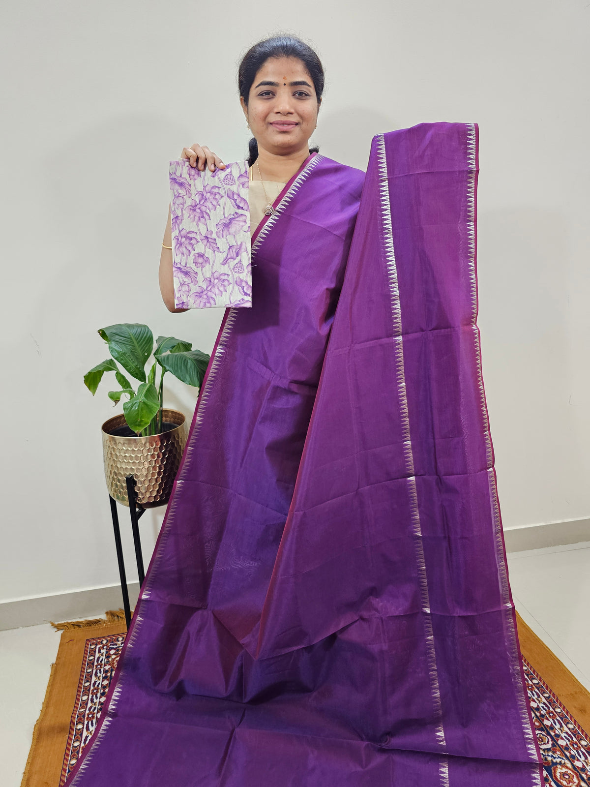 Mangalagiri Silk Cotton - Purple