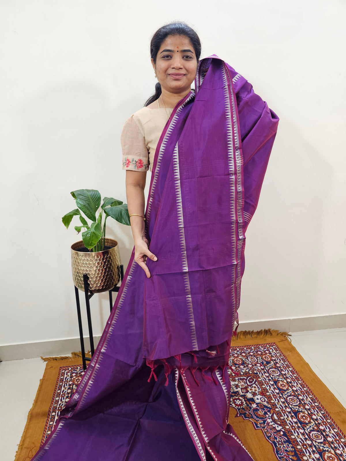 Mangalagiri Silk Cotton - Purple