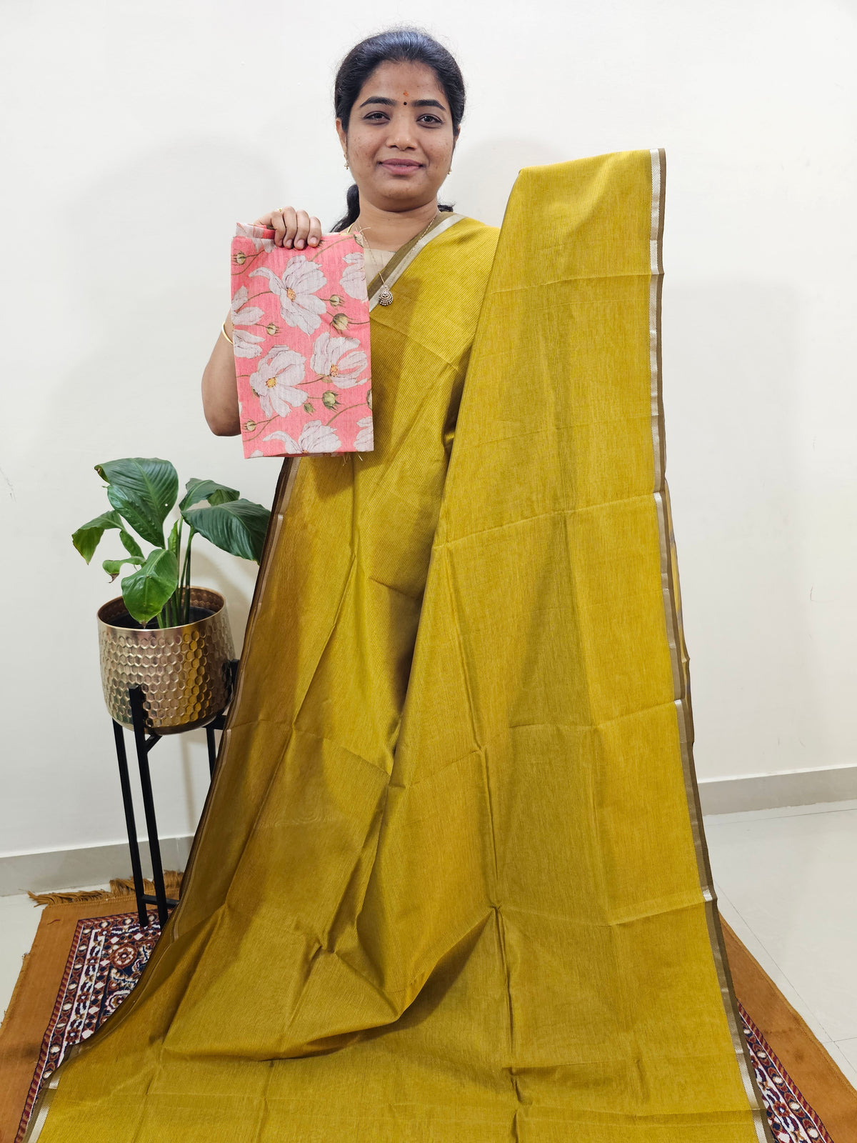 Mangalagiri Silk Cotton - Mustard Yellow