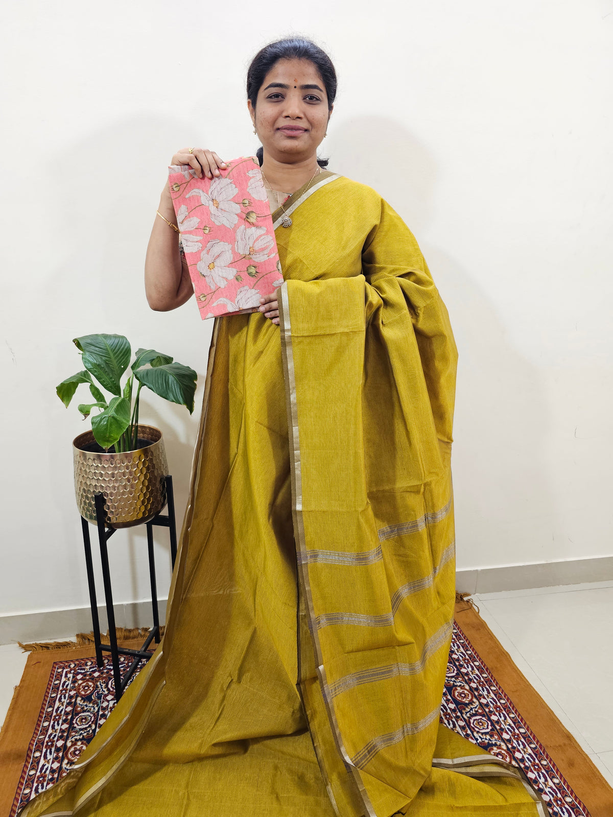 Mangalagiri Silk Cotton - Mustard Yellow