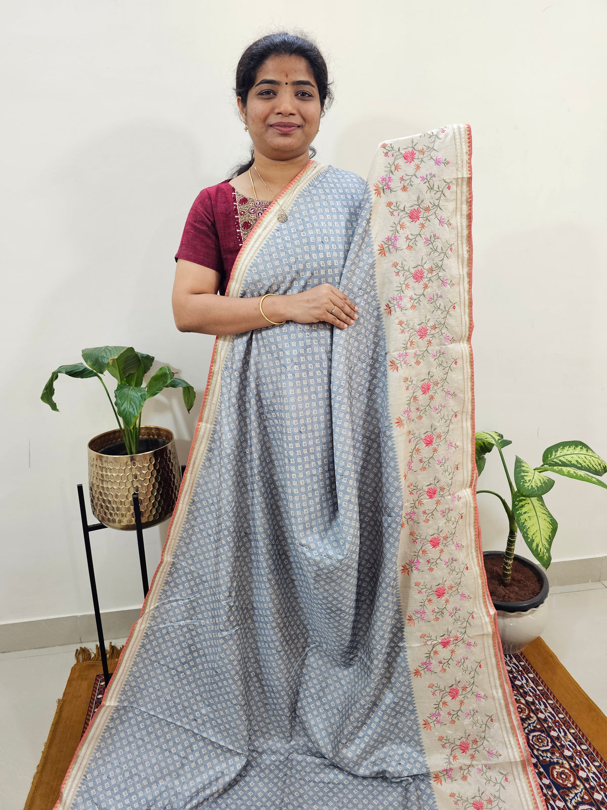 Soft Semi Tussar - Grey