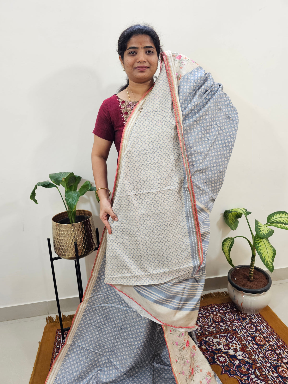 Soft Semi Tussar - Grey