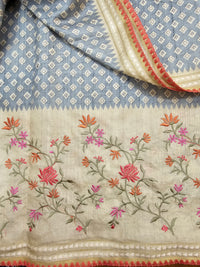 Soft Semi Tussar - Grey