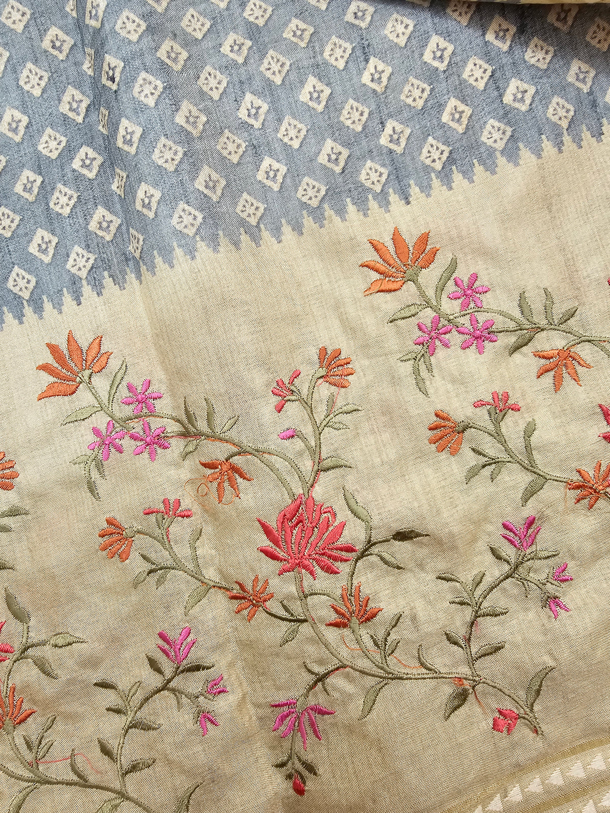 Soft Semi Tussar - Grey