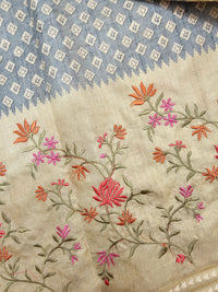 Soft Semi Tussar - Grey